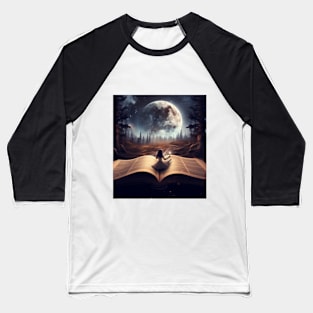 Living Book - Spellbinding Night Baseball T-Shirt